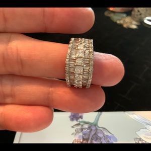 Sterling Silver and zircon ring.stamped